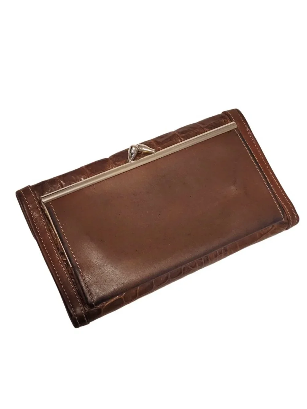 Brahmin Vintage Croc Embossed Wallet